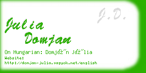 julia domjan business card